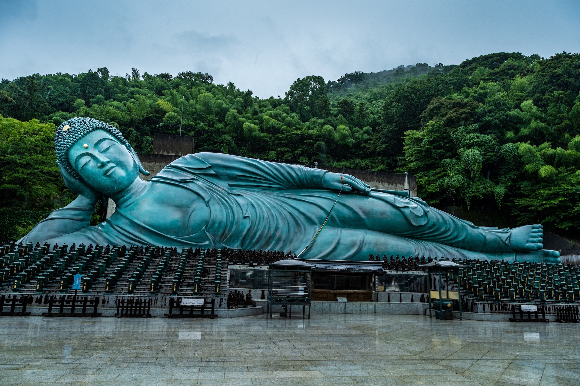 Reclining buddha statue at Nanzoin temple in Sasaguri, Fukuoka Prefecture, Japan